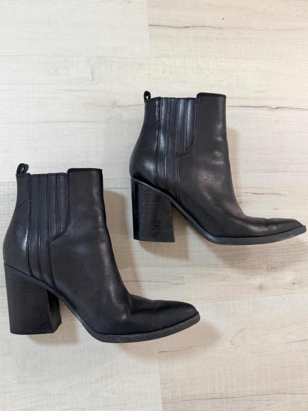 Marc Fisher Oshay Pointed Toe‎ Block Heel Boot Size 36.5 - Picture 4 of 14
